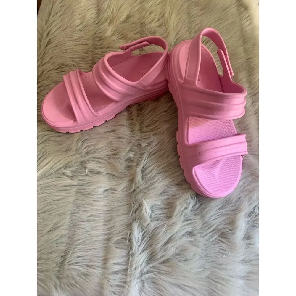 Womens Hunter Boots BLOOM ALGAE FOAM SANDAL Pink Fizz Size 9 - Picture 3 of 9